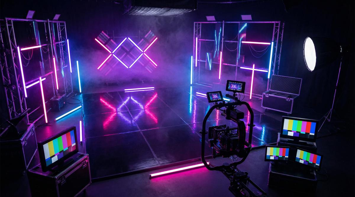 蜜桃传媒MV制作传媒教程霓虹灯光效果